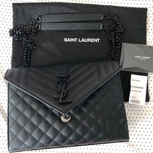 Authentic Saint Laurent YSL Envelope Mix Matelasse